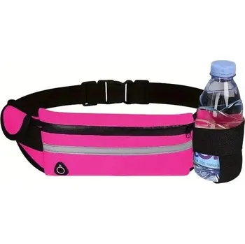 Outdoorové zavazadlo Běžecká vodotěsná sportovní ledvinka | běžecký pás s úložným prostorem - růžový