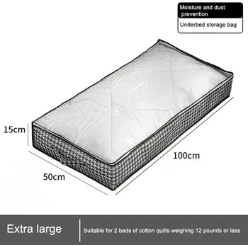 Úložný box Velký úložný vak na oblečení a hračky | skládací taška - 1ks houndstooth L