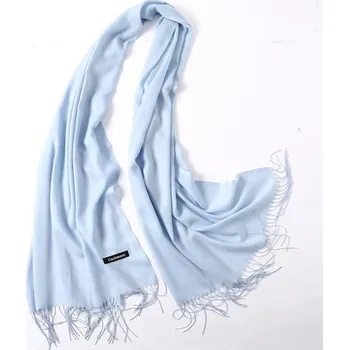 Šála Zimní elegantní kašmírová šála | dámská šála - světle modrá