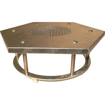 Venkovní odpadkový koš PROFIBA Stříška šestihranná s popelníkem na betonový koš