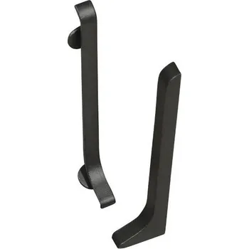 soklová lišta NOVÁK Koncovka pravá pro lištu 60mm lakovaná černá matná, 2ks AASE 60-KP-A/RAL9005M