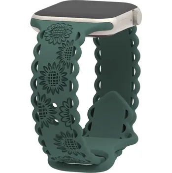 Příslušenství k chytrým hodinkám Perforované slunečnice řemínek pro Apple Watch 38/40/41/42(S10)mm Barva: petrolejová