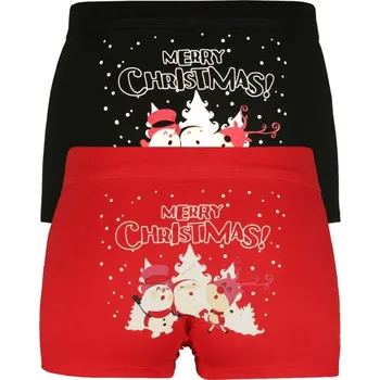 Boxerky Vánoční boxerky Merry Christmas XL vícebarevná