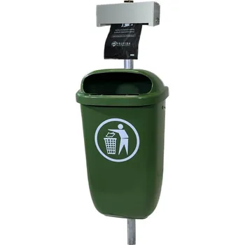 Venkovní odpadkový koš PROFIBA Set Dino na psí exkrementy typ H