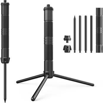 Hliníková prodloužená rukojeť, stativ, bodec do země s vnitřním úložištěm