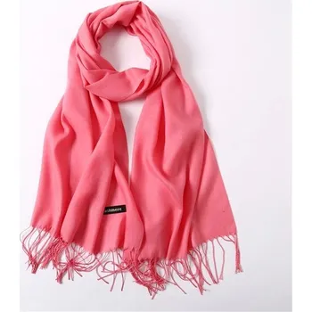 Šála Zimní elegantní kašmírová šála | dámská šála - Melounová červeň