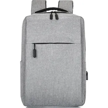 Městský batoh Voděodolný pánský laptop batoh s USB nabíjením | batoh k notebooku - ŠEDÁ