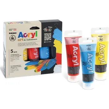 Speciální výtvarná barva Sada akrylových barev Primo 5 x 75 ml