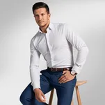 Pánská košile BANDI, model SLIM FRAGIONE Bianco