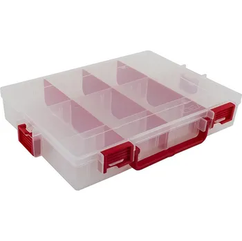 Příslušenství k deskovým hrám Plastový pořadač - Ideal Box XL (transparentní/červená)