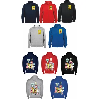 Chlapecká mikina Mikina se zipem Spongebob Barva: Šedá melírová, Velikost: 110/116 - 5/6let