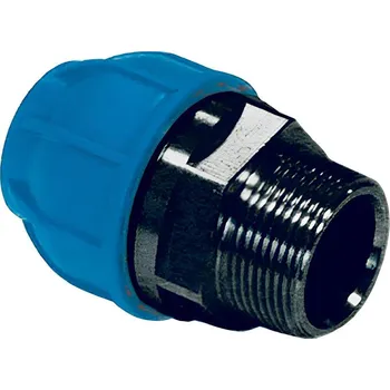 Vodovodní potrubí SICOMAT - Potrubní rozvody stlačeného vzduchu Přímá spojka s vnějším závitem G2" 63 mm hliník