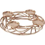 Svícen adventní Ringval, hliník, ø 40 × 9,5 cm, na 4 svíčky 2049648