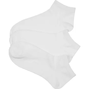 Pánské ponožky Dámské bavlněné kotníčkové ponožky LW01A - 3 páry 35-38 bílá