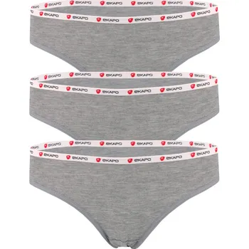 Kalhotky KAPO Talia Gris kalhotky bavlna 3 kusy XL šedá