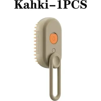 Kartáč pro zvířata Elektrický kartáč pro psy a kočky s masážní funkcí | Chovatelské potřeby - Kahki-1KS