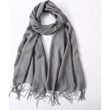 Šála Zimní elegantní kašmírová šála | dámská šála - Konopná šedá