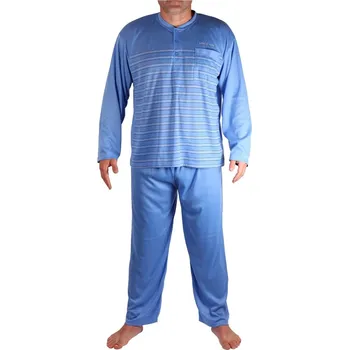 Pánské pyžamo VN LOT Johan pánské pyžamo s dlouhým rukávem V2003 světle modrá XXXL