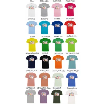 Dětská móda Tričko Spongebob postavičky Barva: Lososová, Velikost: 7-8 let - vel. 122/128