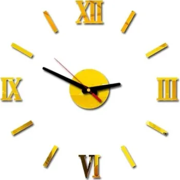 Hodiny Nástěnné hodiny | nalepovací hodiny 40 cm - Zlatá