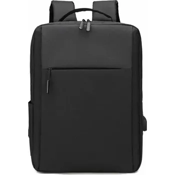 Městský batoh Voděodolný pánský laptop batoh s USB nabíjením | batoh k notebooku - černý
