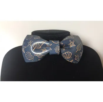 Motýlek Kožený motýlek mořský svět (MOŽNOST VÍCE BAREVNÝCH VARIANT / Leather bowtie - sea world)