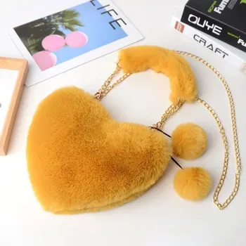 Kabelka Dámská kabelka srdcového tvaru | kabelka přes rameno, taška přes rameno - Světle žlutá