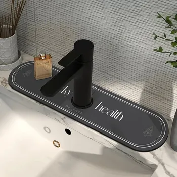 Koupelnová předložka Absorpční rychleschnoucí koupelnová rohož | Koupelnové doplňky - Černá,14 x 38 cm