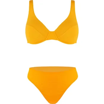 Dámské plavky Claudy dámské nevyztužené plavky L žlutá