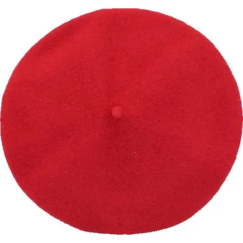 Čepice Dětský vlněný baret pro dívky | dětský klobouk, podzimní čepice - Červené