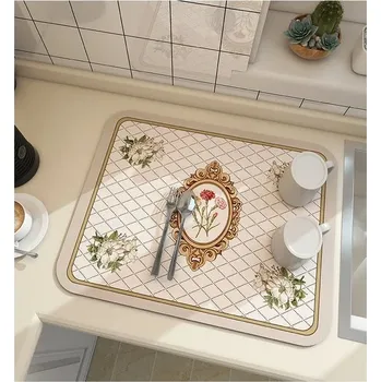 Protiskluzová podložka Kuchyňská a koupelnová antiskluzová podložka | Rohože, podložky - Růže špinavě bílá,20x30 cm