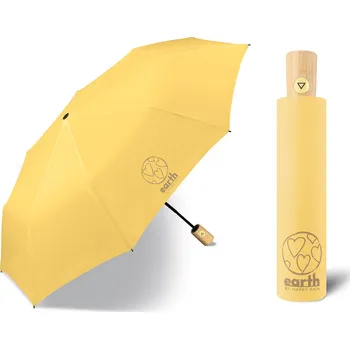 Deštník Earth Sunshine EKO dámský skládací vystřelovací deštník Barva: Žlutá