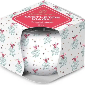 Emocio Sklo Dekor 70x62 mm Mistletoe Magic - Snowflake, vonná svíčka 85 gram 230 gram