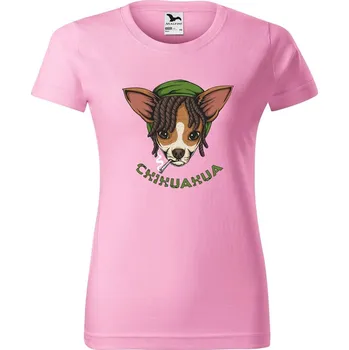 DOBRÝ TRIKO Dámské tričko s potiskem Čivava Barva: Růžová, Velikost: 2XL