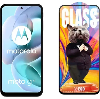 3D Ochranné tvrzené sklo na Motorola Moto G41 - Mr. Cat ESD