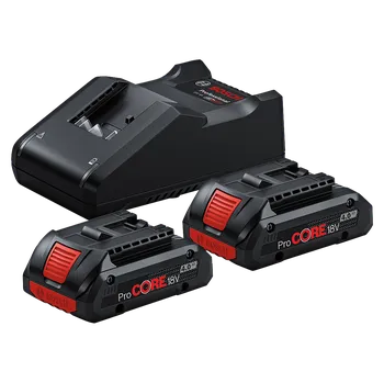 Bosch Professional Sada akumulátoru a nabíječky, 18 V, 4 Ah, 2 ks 1600A01BA3