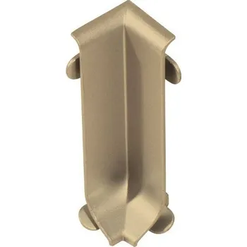soklová lišta NOVÁK Vnitřní roh pro lištu 60mm PVC ABS champagne, 2ks AASE 60-C-VR/ABS