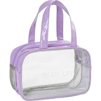 Sportovní taška Pvc průhledná fitness taška velká | sportovní taška - Fialová M