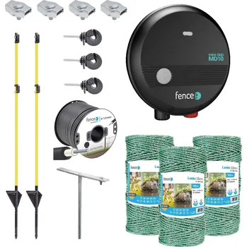 Hubení hlodavce VNT electronics s.r.o. Sada pro elektrický ohradník na zahradu pro kočky a psy - DUO zdroj - sklolamináty - lanko 100 m