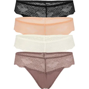 Kalhotky Aina krajková dámská tanga - 4bal M vícebarevná