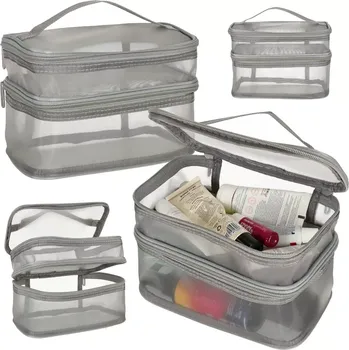 Kosmetická taška Traveler Skládací cestovní organizér na kosmetiku šedý 6014-1