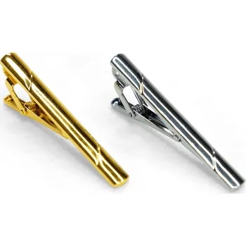 Hodinky 3Pagen 2 spony na kravaty zlatá+stříbrná