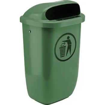 Venkovní odpadkový koš Odpadkový koš CLASSIC 50 l - zelená,zhášeč cigaret