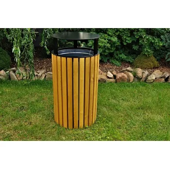 Venkovní odpadkový koš PROFIBA Odpadkový koš Bigger 80 L se stříškou