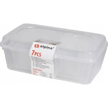 Úložný box Alpina Alpina- úložné boxy vhodné do myčky i mikrovlnky /sada 7ks/ Ulozne boxy