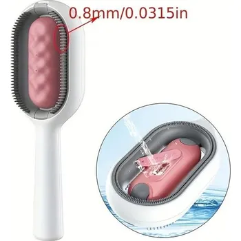 Kartáč pro zvířata Kartáč na kočky a psy | Kartáč na zvířecí chlupy - Růžovo-dlouhé vlasy