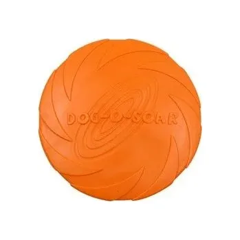 Hračka pro psa Interaktivní hračka pro psy | měkký gumový létající disk - oranžový,Průměr 18 cm
