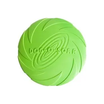 Hračka pro psa Interaktivní hračka pro psy | měkký gumový létající disk - Zelená,Průměr 15 cm