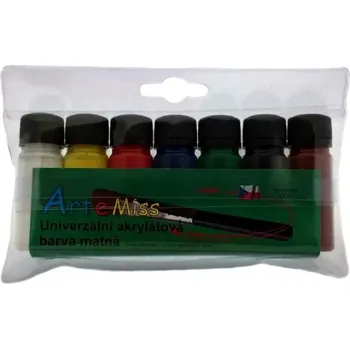 Speciální výtvarná barva Sada akrylových barev matných Artemiss 7 x 12g