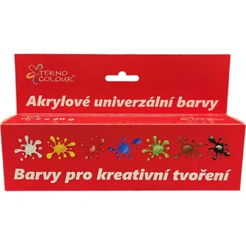 Speciální výtvarná barva Sada metalických akrylových barev Terno 7 x 20g
